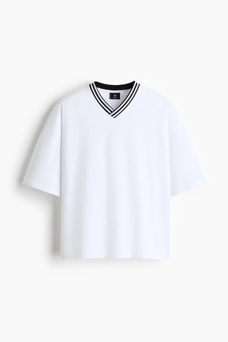 اتش اند ام تي-شيرت قطني بقصّة فضفاضة